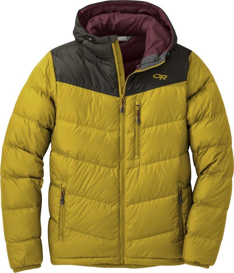 Transcendent Down Hoodie - Mens - Turmeric / Forest 1