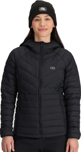 Transcendent Down Hoodie - Womens - black 1