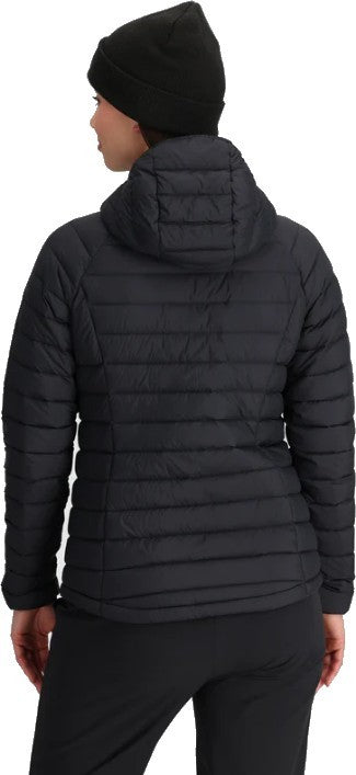 Transcendent Down Hoodie - Womens - black 1