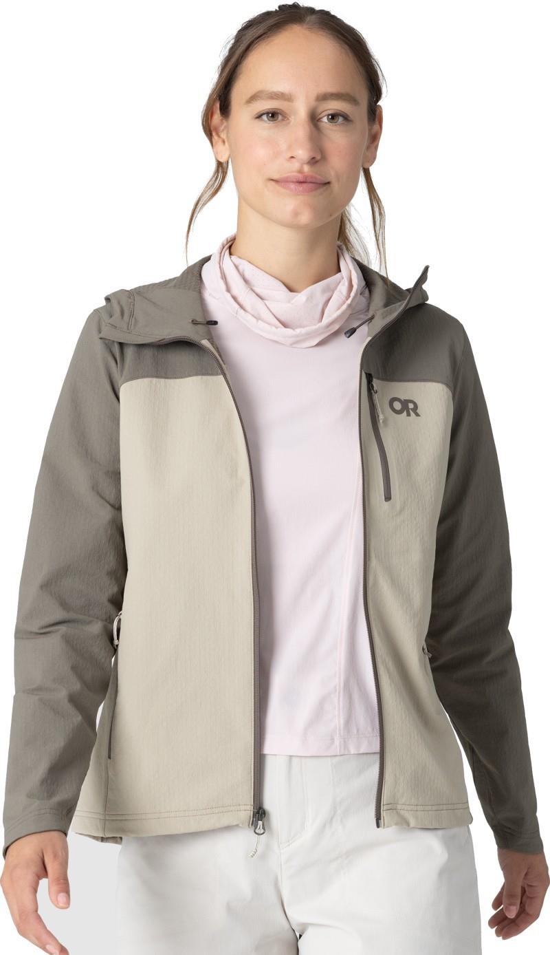 Ultima Softshell Hoodie - Womens - pro khaki / gravel 1