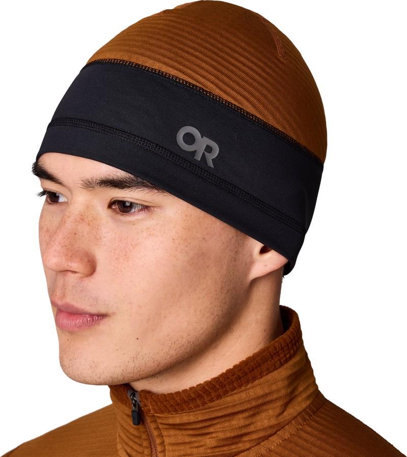Vigor Grid Fleece Beanie - pecan 1