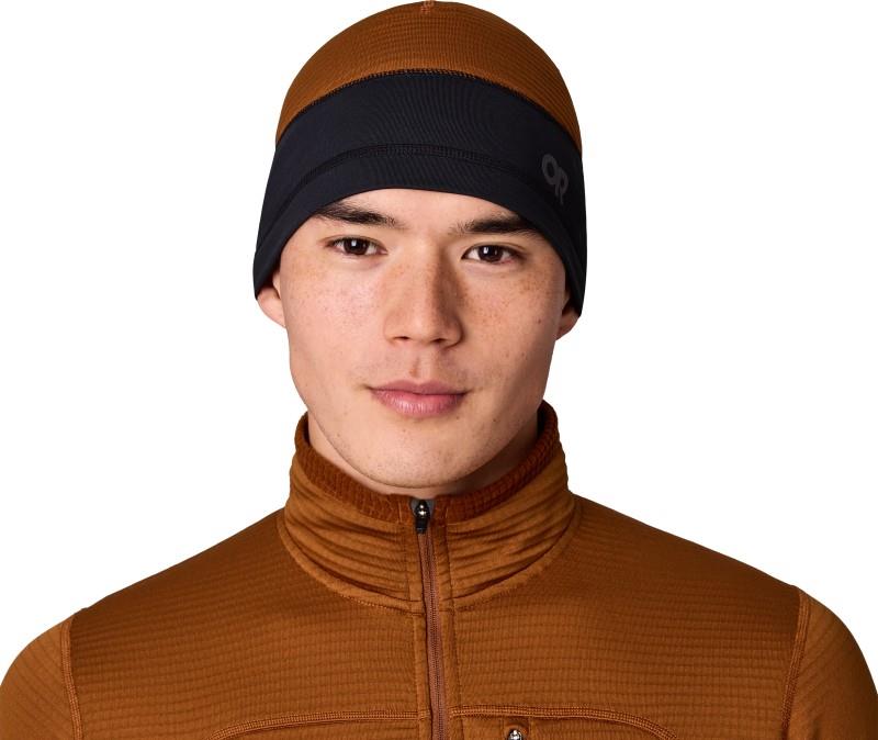 Vigor Grid Fleece Beanie - pecan 1