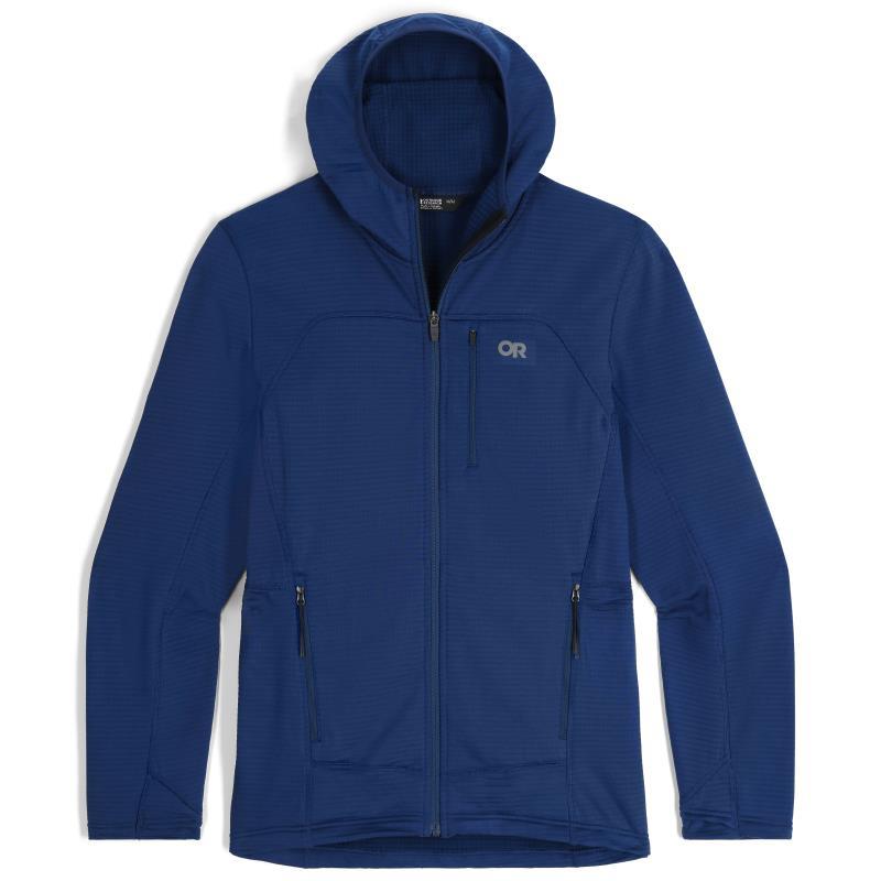 Vigor Grid Fleece Full Zip Hoodie - Mens - Cenote 1