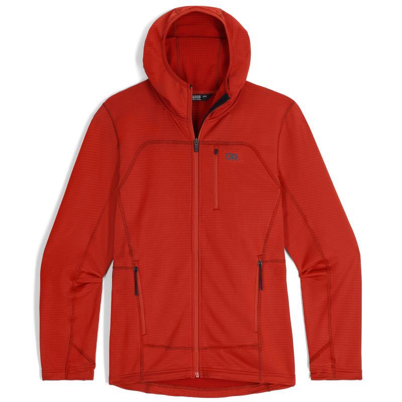 Vigor Grid Fleece Full Zip Hoodie - Mens - Jupiter 1
