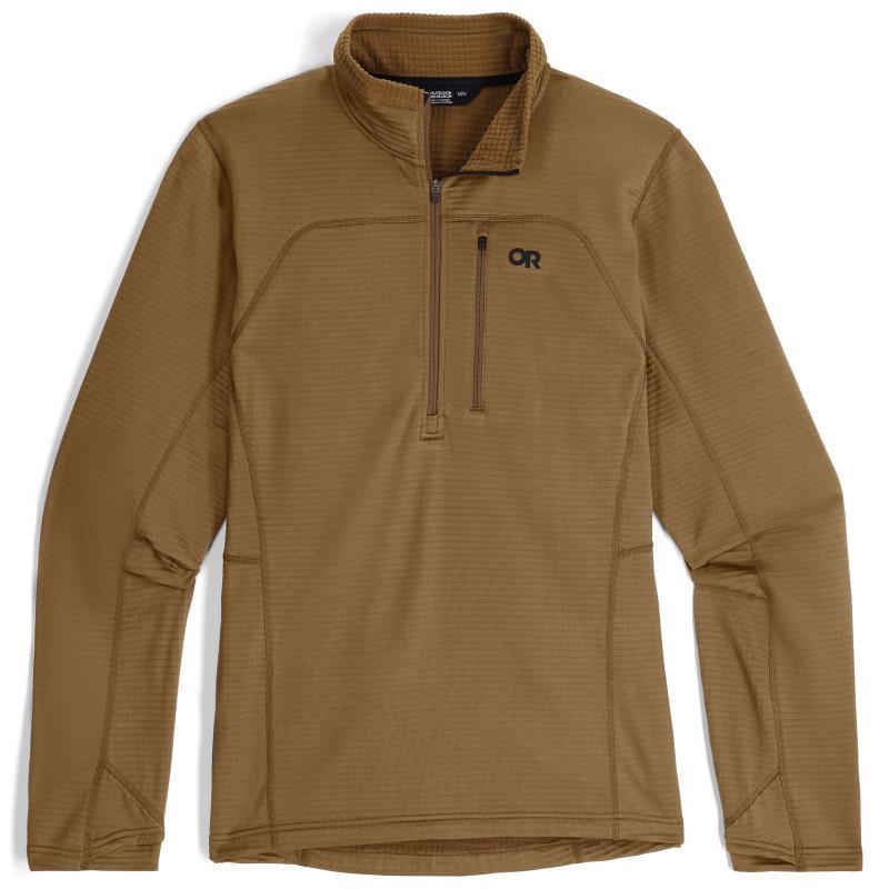 Vigor Grid Fleece Half Zip - Mens - Coyote 1