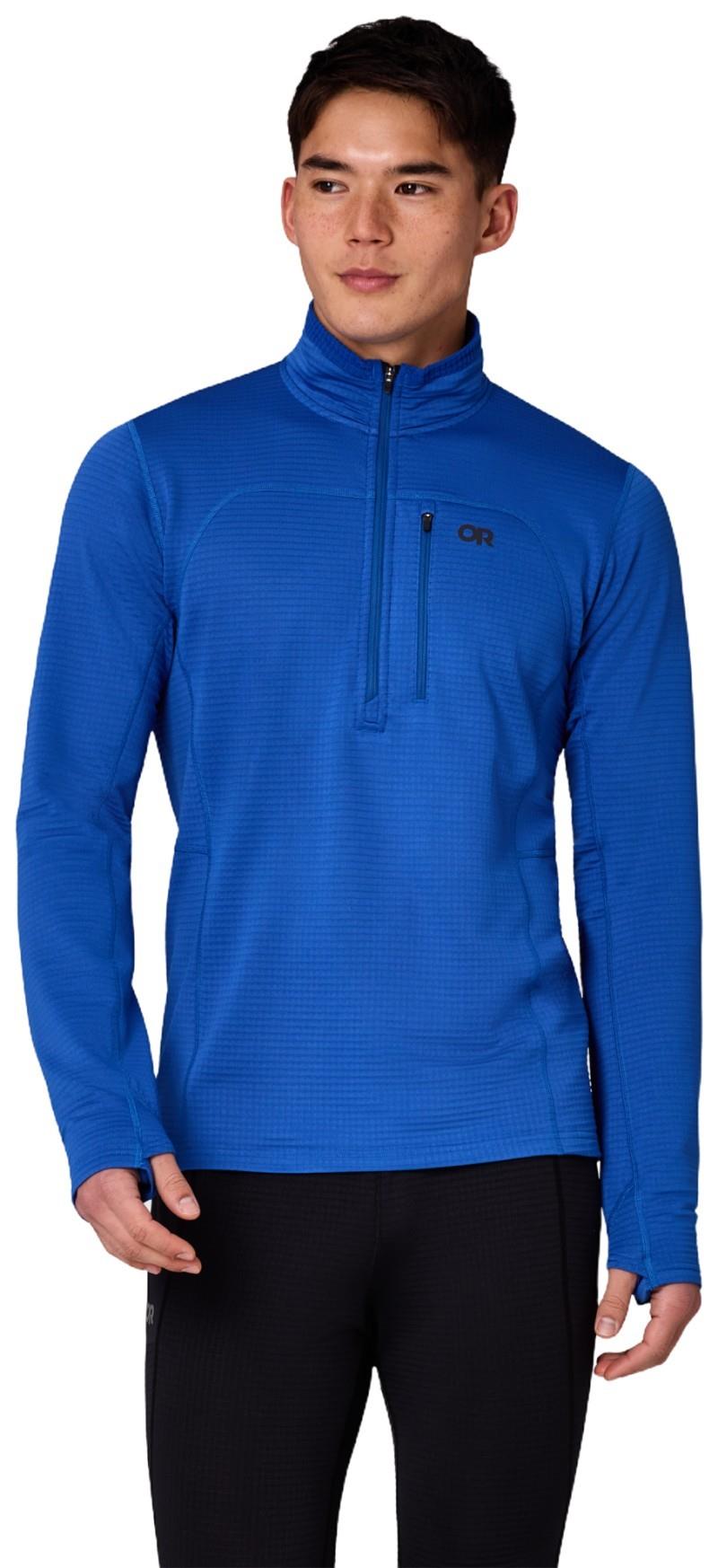 Vigor Grid Fleece Half Zip - Mens - azurite 1
