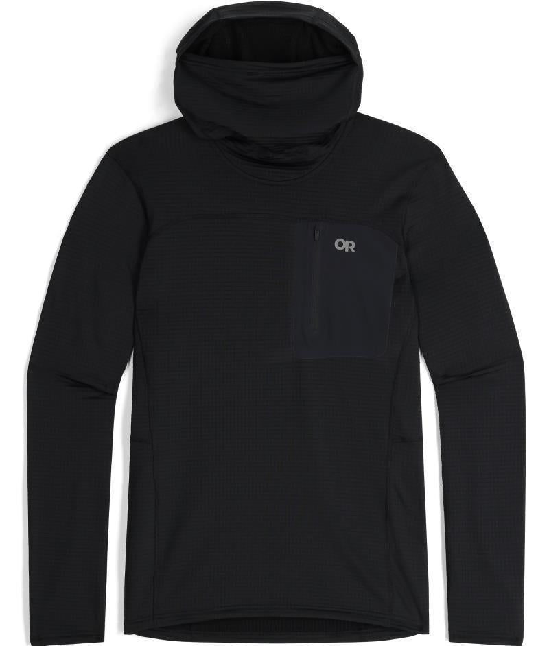 Vigor Grid Fleece Pullover Hoodie - Mens - Black 1