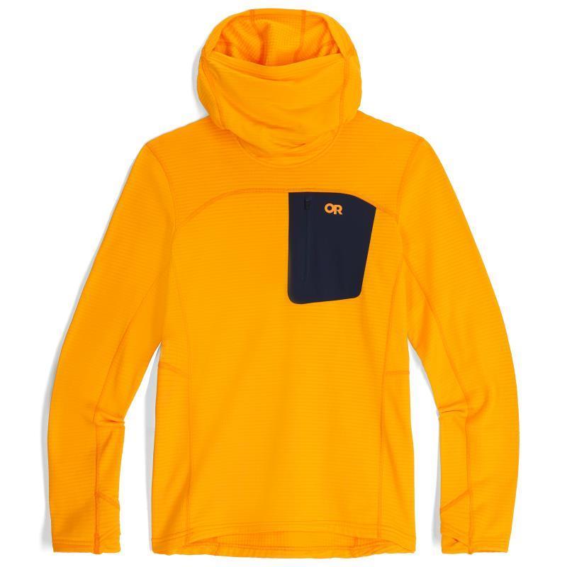 Vigor Grid Fleece Pullover Hoodie - Mens - Gold Nebula 1