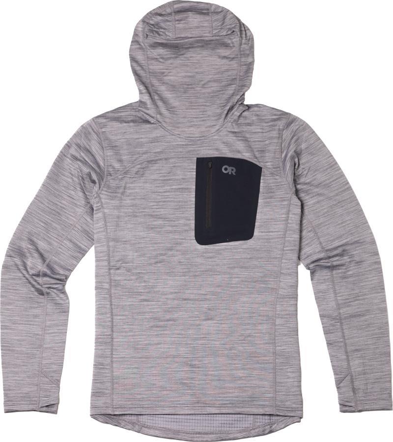 Vigor Grid Fleece Pullover Hoodie - Mens - Grey Heather 1