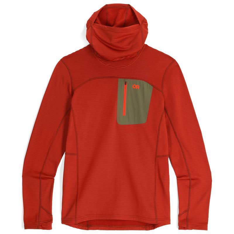 Vigor Grid Fleece Pullover Hoodie - Mens - Jupiter 1