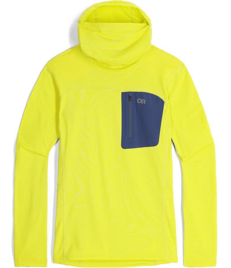 Vigor Grid Fleece Pullover Hoodie - Mens - Sulphur 1
