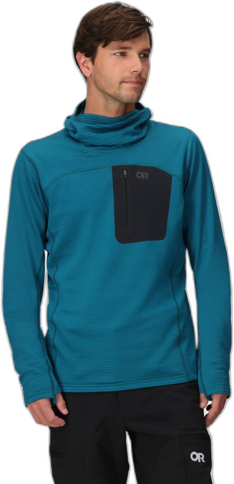 Vigor Grid Fleece Pullover Hoodie - Mens - aurora 1