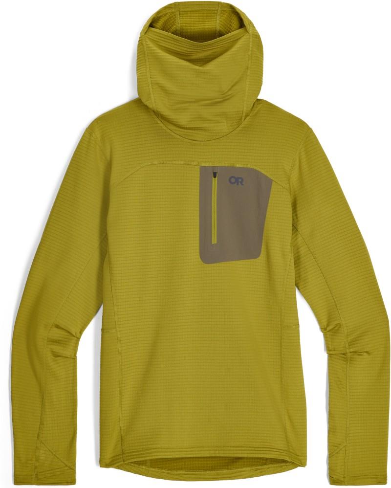 Vigor Grid Fleece Pullover Hoodie - Mens - rainforest 1
