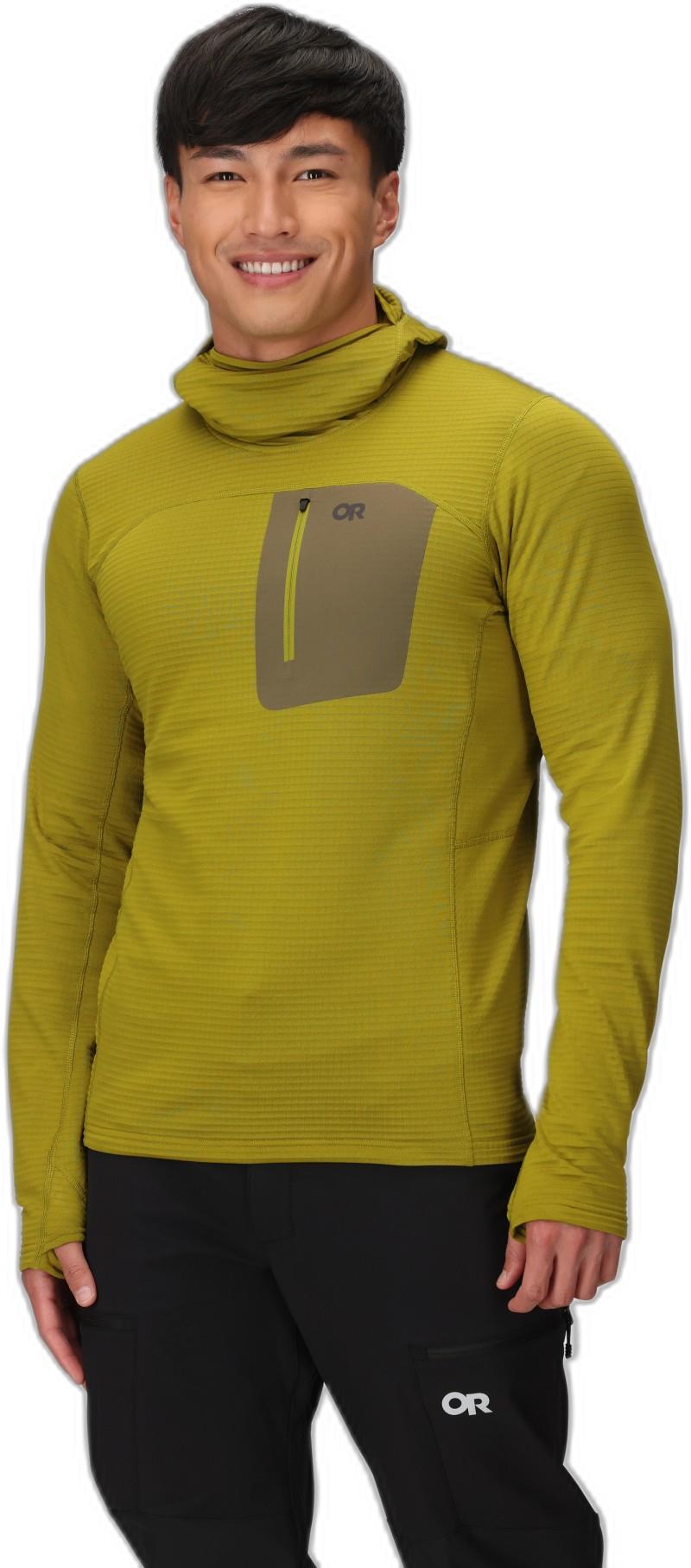 Vigor Grid Fleece Pullover Hoodie - Mens - rainforest 1
