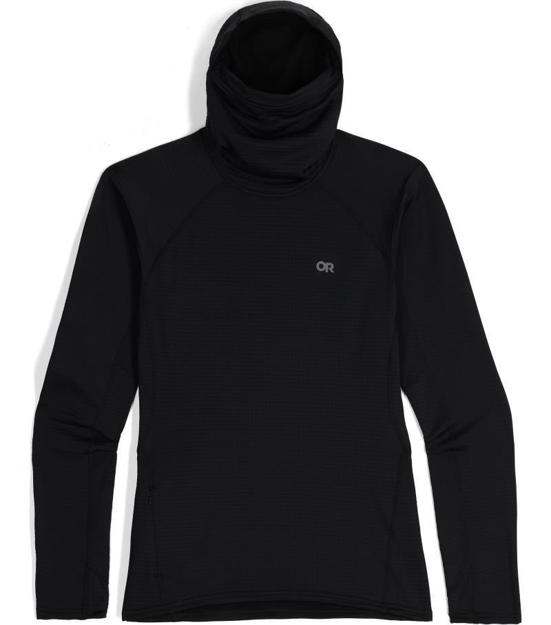 Vigor Grid Fleece Pullover Hoodie - Womens - Black 1