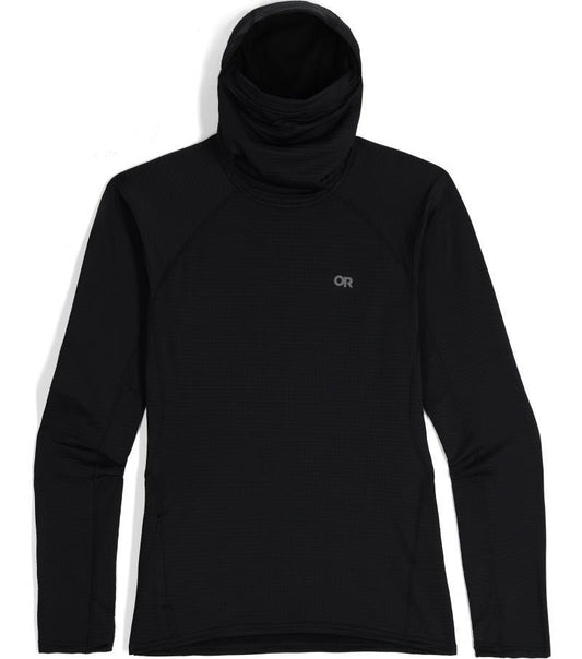 Vigor Grid Fleece Pullover Hoodie - Womens - Black 1