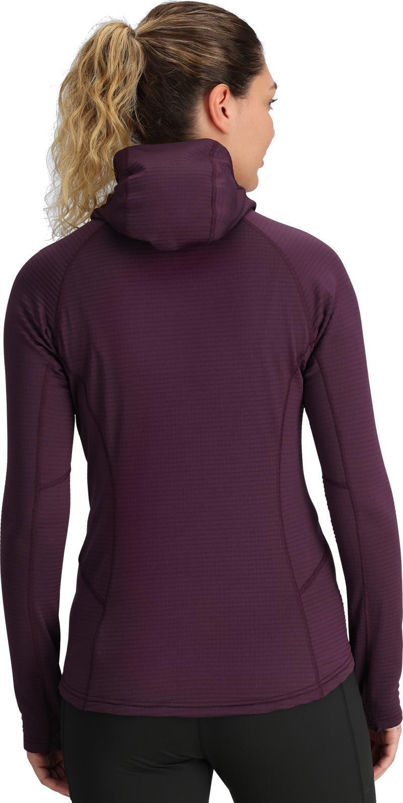 Vigor Grid Fleece Pullover Hoodie - Womens - amethyst 1