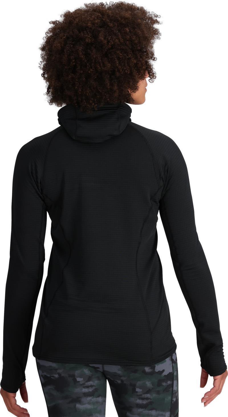 Vigor Grid Fleece Pullover Hoodie - Womens - black 1