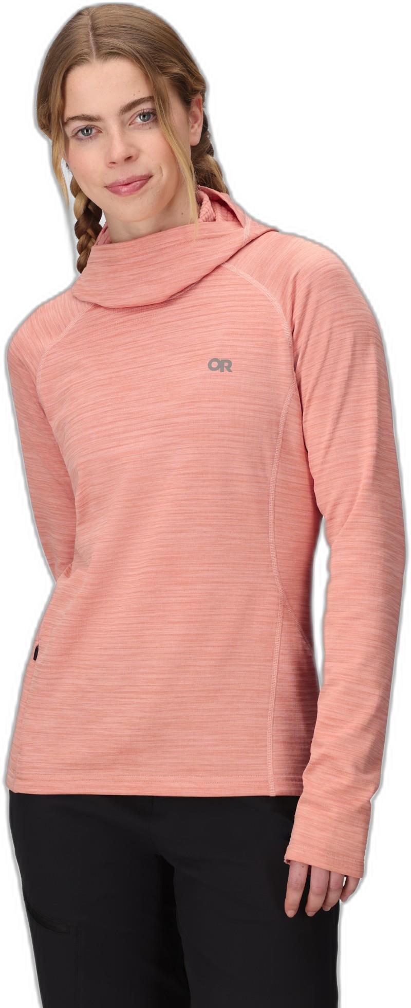 Vigor Grid Fleece Pullover Hoodie - Womens - lotus heather 1