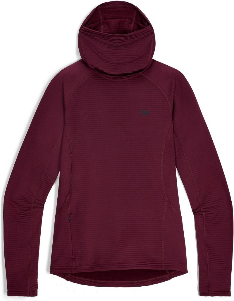 Vigor Grid Fleece Pullover Hoodie - Womens - winterberry 1