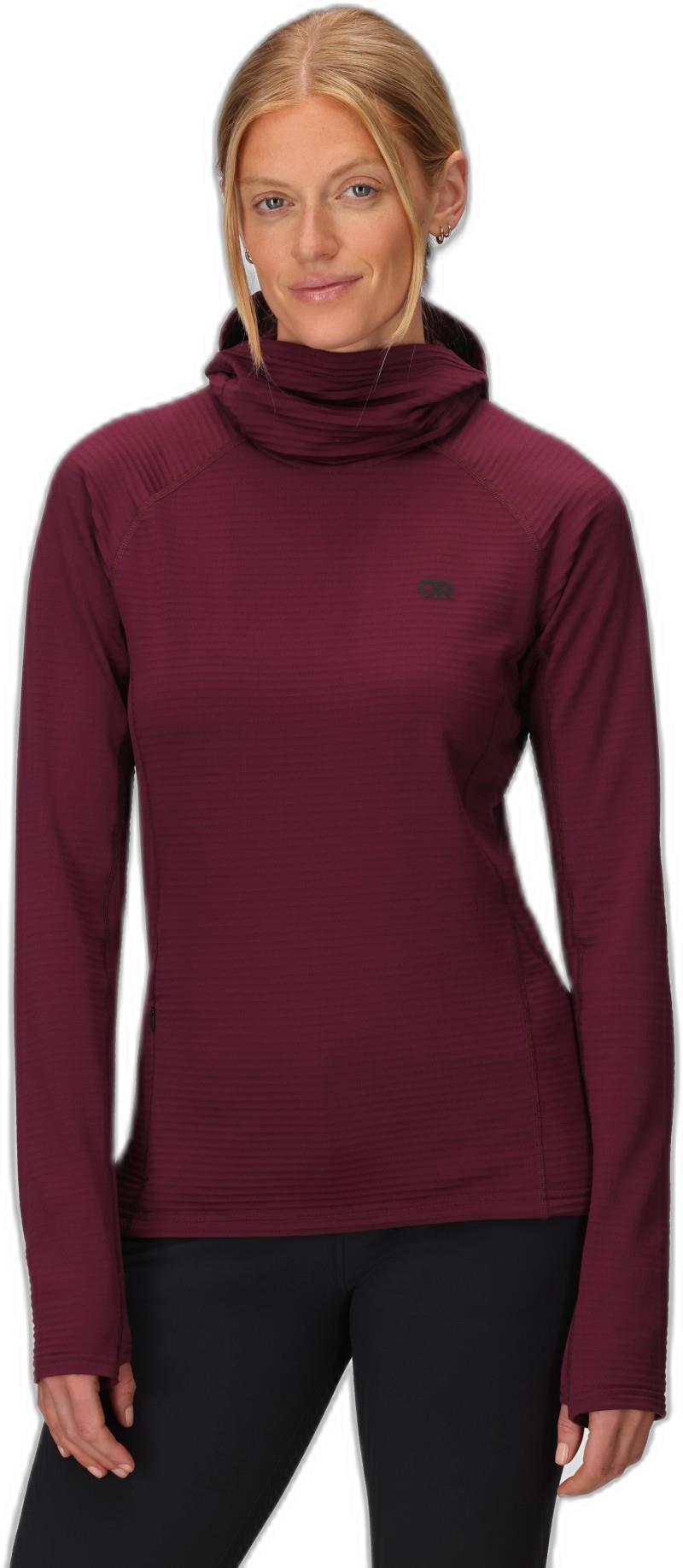 Vigor Grid Fleece Pullover Hoodie - Womens - winterberry 1