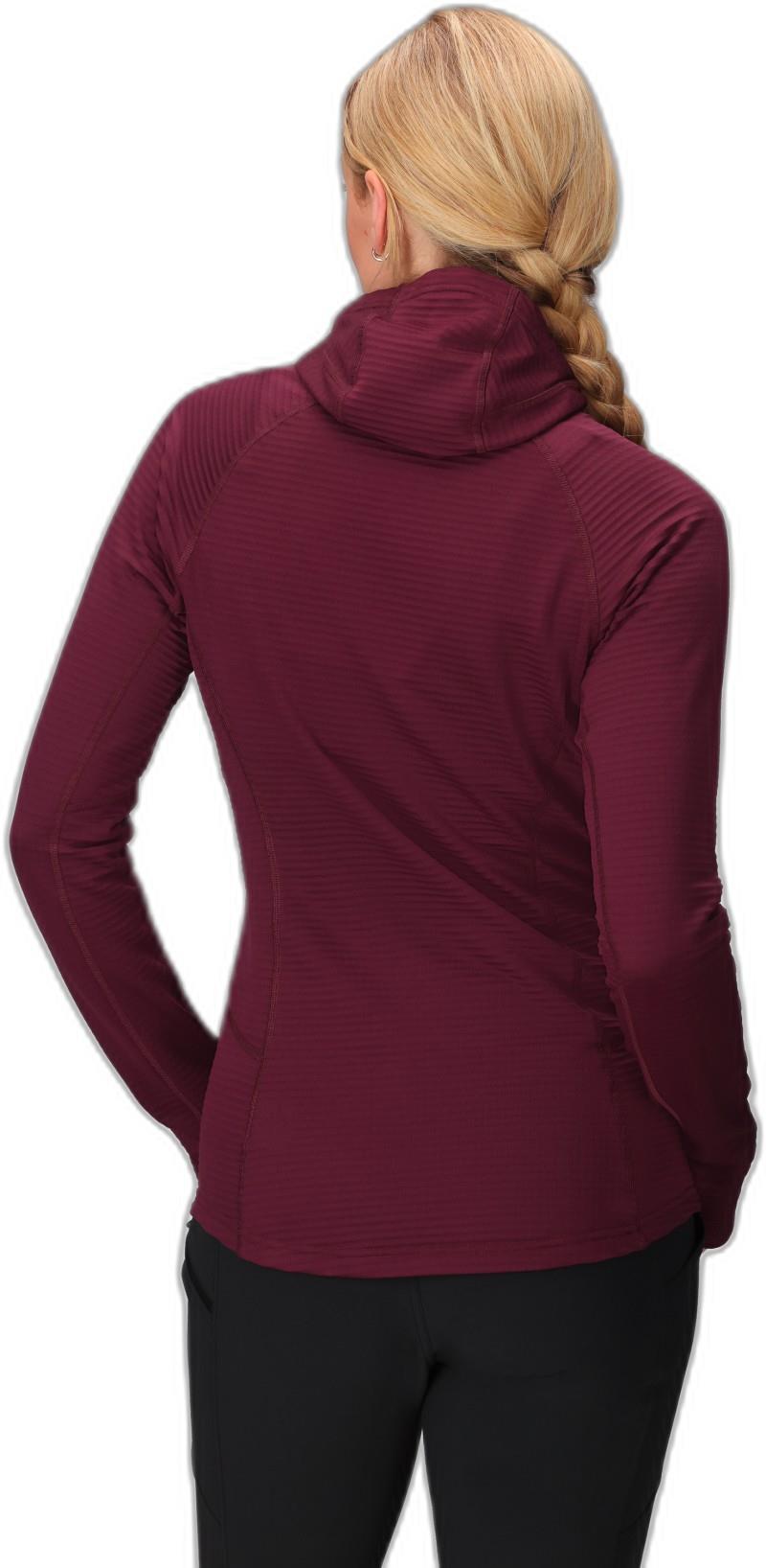 Vigor Grid Fleece Pullover Hoodie - Womens - winterberry 1