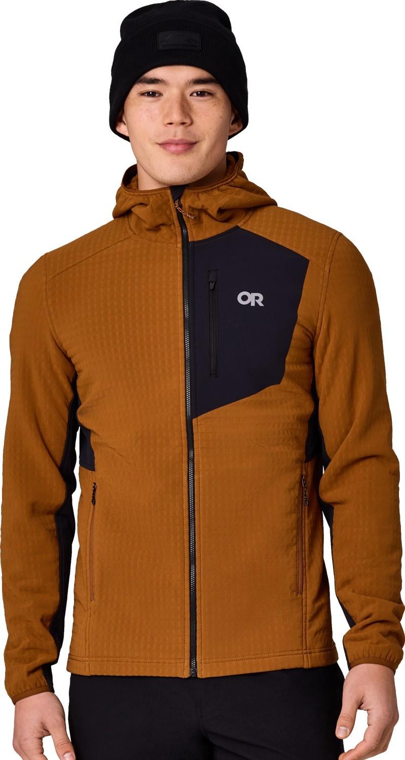 Vigor Plus Fleece Hoodie - Mens - pecan / black 1
