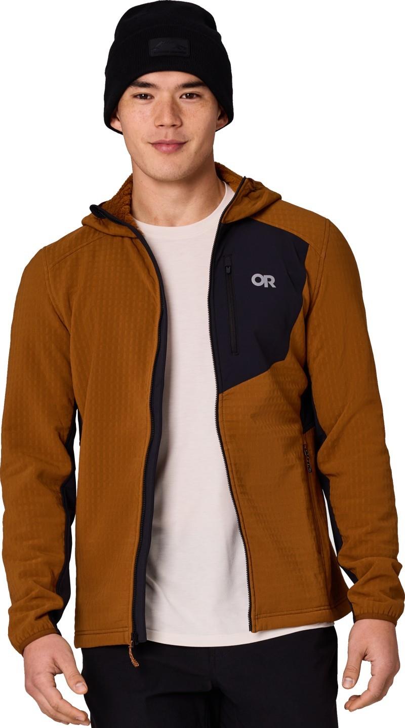 Vigor Plus Fleece Hoodie - Mens - pecan / black 1