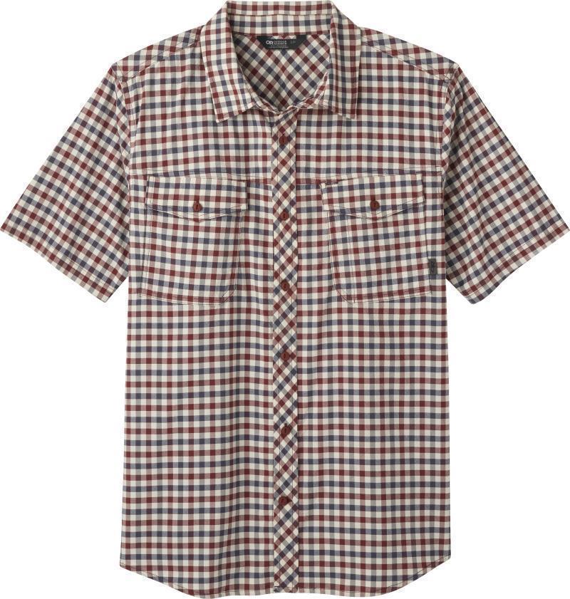 Wanderer SS Shirt - Mens - Burgundy Check 1