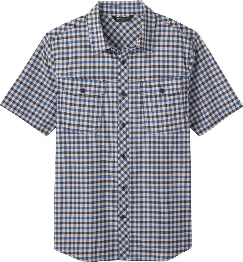 Wanderer SS Shirt - Mens - Naval Blue Check 1