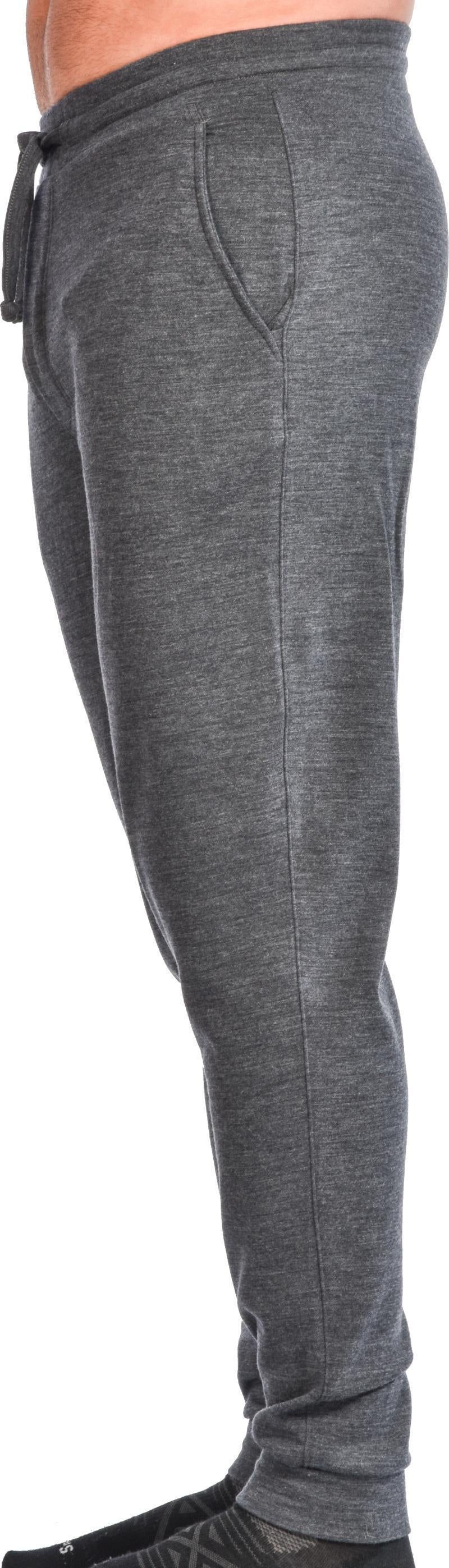 100% Merino, Drawstring Joggers, 260gm - Mens - Charcoal 3