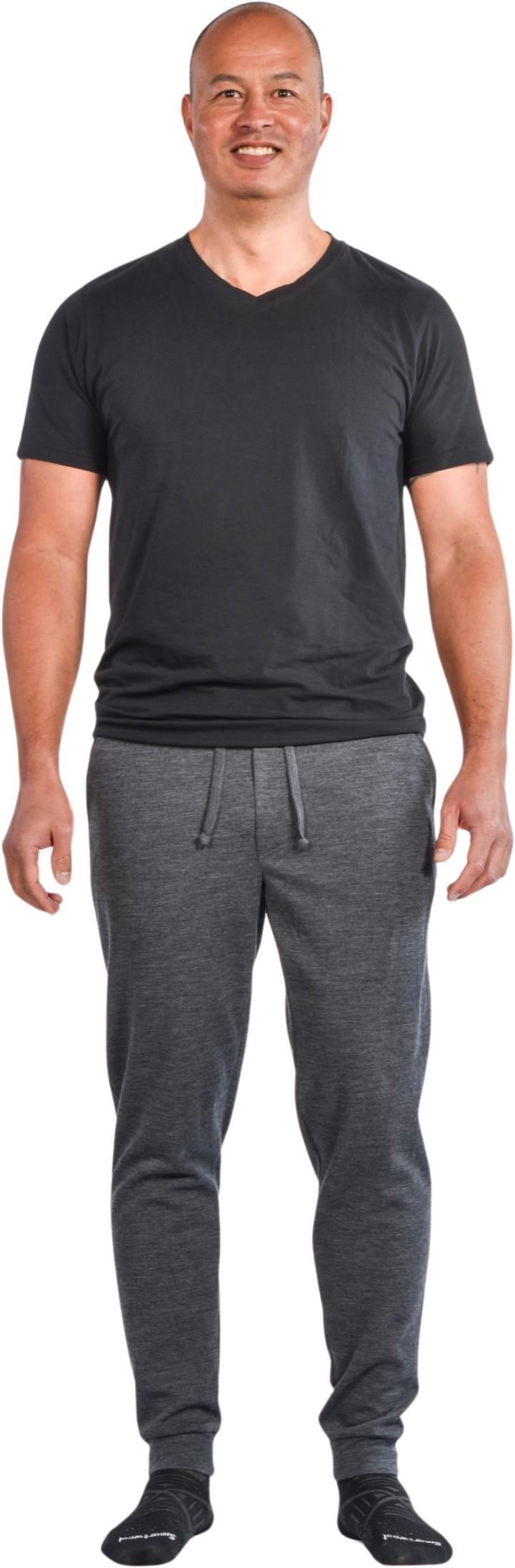 100% Merino, Drawstring Joggers, 260gm - Mens - Charcoal 5