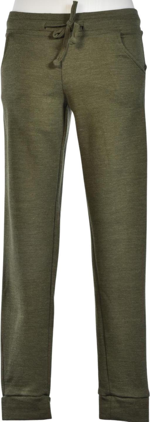 100% Merino, Drawstring Joggers, 260gm - Womens - Dark Olive 1