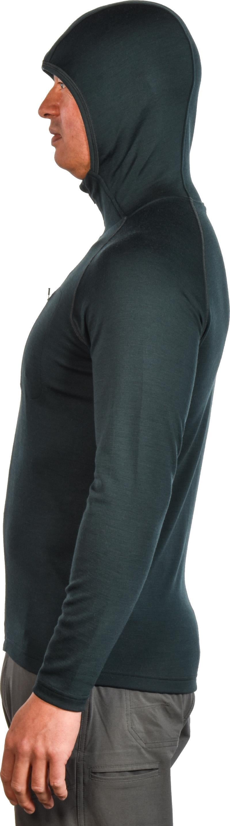 100% Merino. Full Zip Hoody, 260gm - Mens - Deep Teal 3