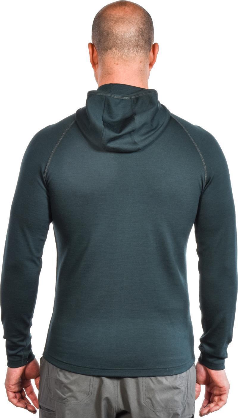 100% Merino. Full Zip Hoody, 260gm - Mens - Deep Teal 4