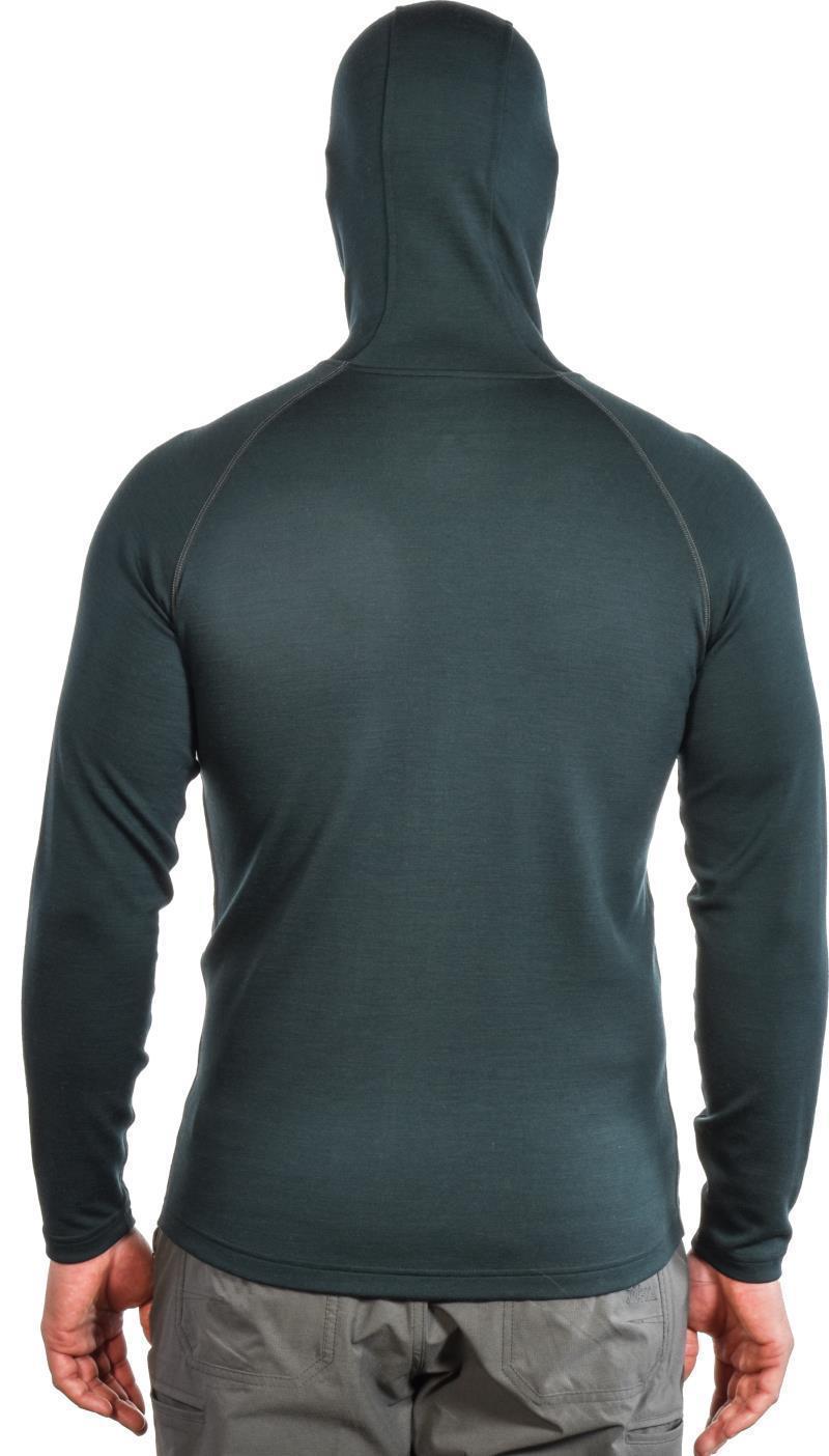 100% Merino. Full Zip Hoody, 260gm - Mens - Deep Teal 5