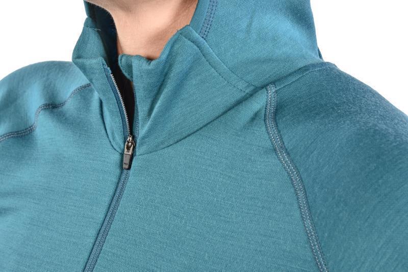 100% Merino, Half Zip Hoody, 260gm - Womens - Glacier 5
