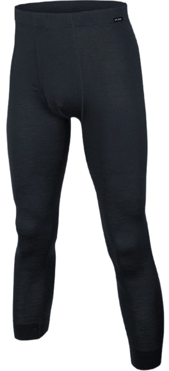 100% Merino, Leggings, 200gm - Mens - midnight coal 1