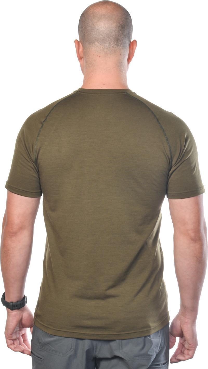 100% Merino, PURE Tree, SS T-Shirt, 160gm - Mens - Olive 2