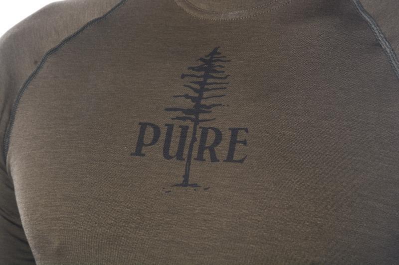 100% Merino, PURE Tree, SS T-Shirt, 160gm - Mens - Olive 3