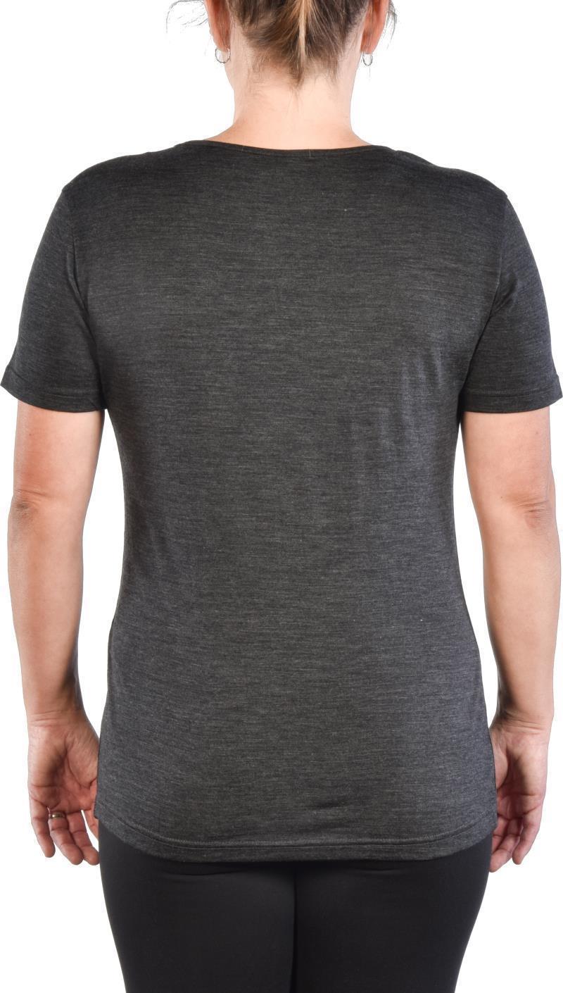 100% Merino Wool Fashion T - Womens - Charcoal 2