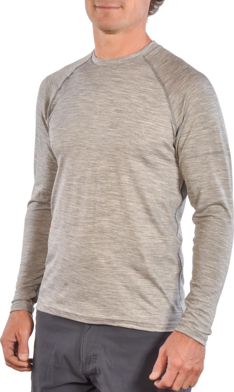 100% Merino Wool LS Crew 160 - Mens - Ash 1