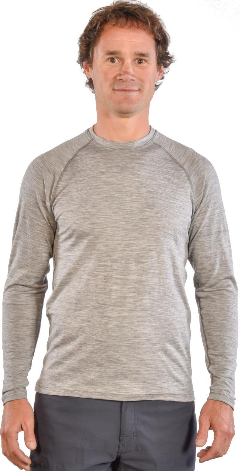 100% Merino Wool LS Crew 160 - Mens - Ash 2