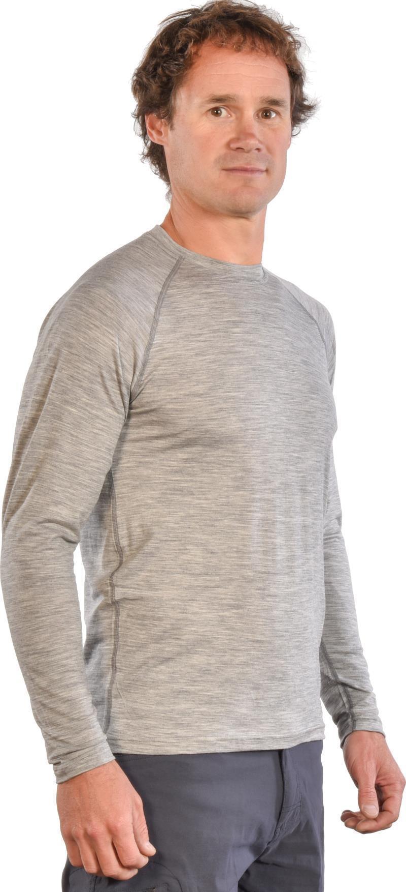 100% Merino Wool LS Crew 160 - Mens - Ash 3