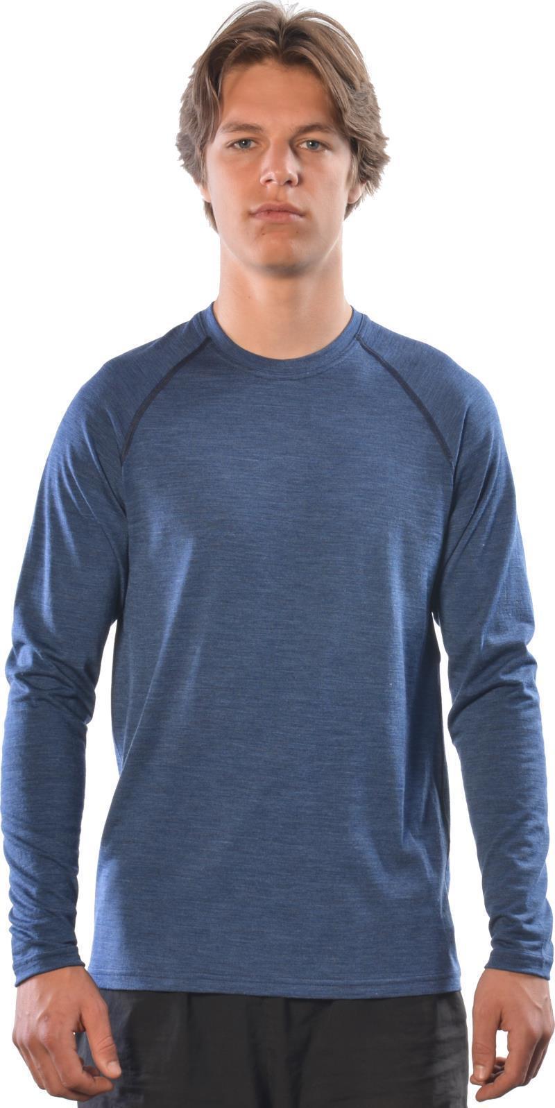 100% Merino Wool LS Crew 160 - Mens - Navy 2