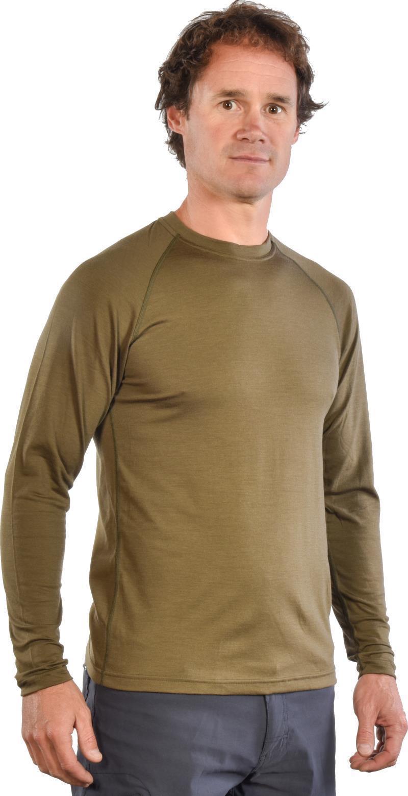 100% Merino Wool LS Crew 160 - Mens - Olive 2