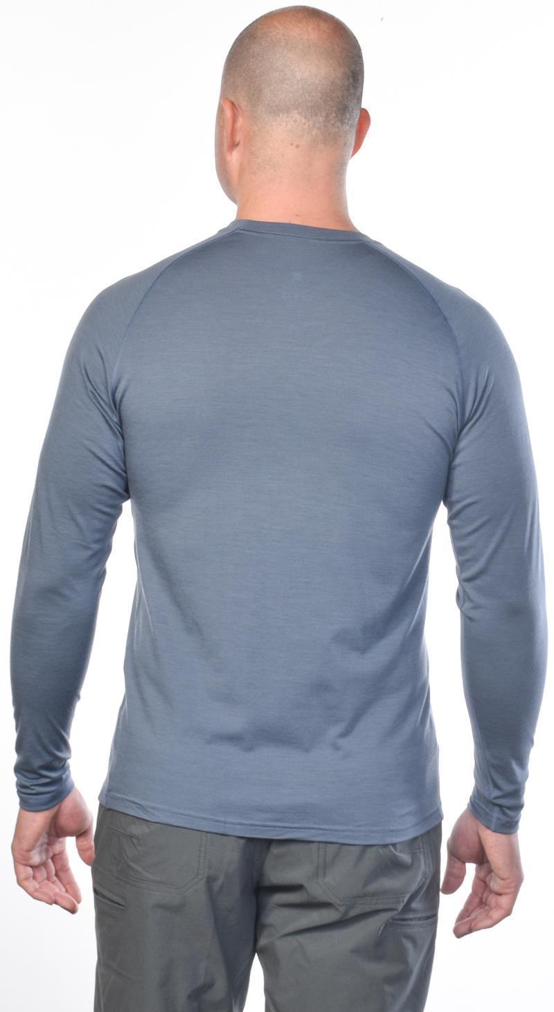 100% Merino Wool LS Crew 160 - Mens - Smoke 2