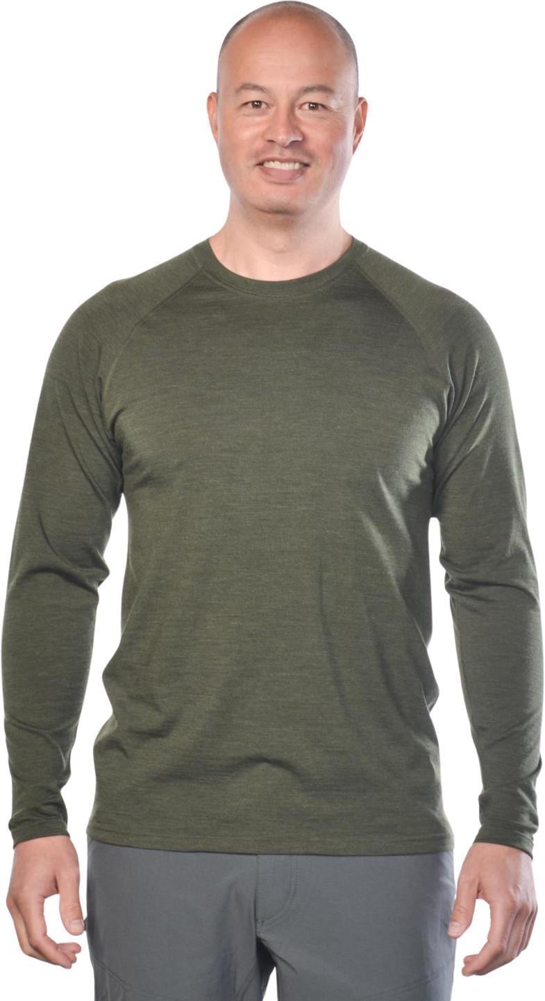 100% Merino Wool LS Crew 160 - Mens - Spruce 2