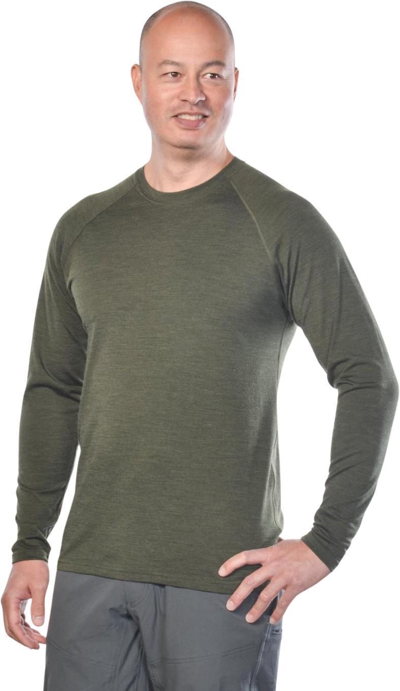 100% Merino Wool LS Crew 160 - Mens - Spruce 3