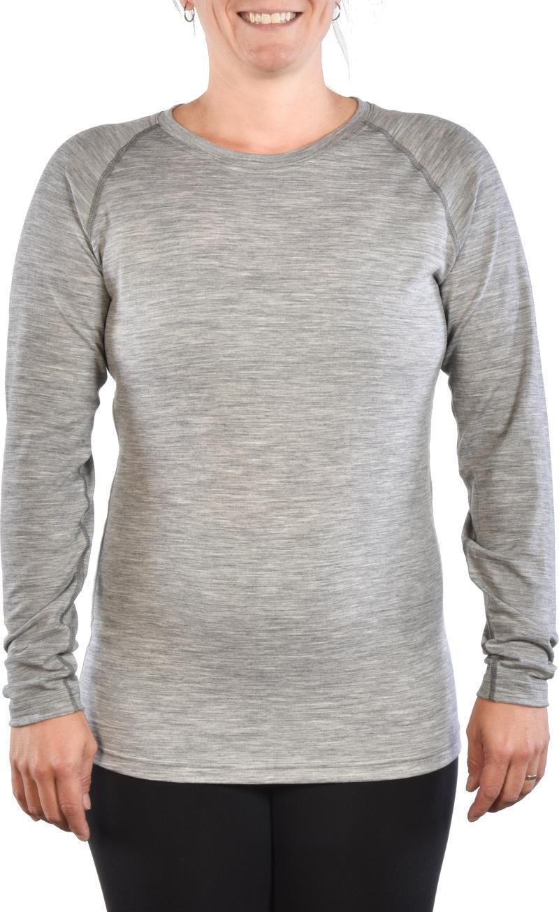 100% Merino Wool LS Crew 160 - Womens - Ash 2